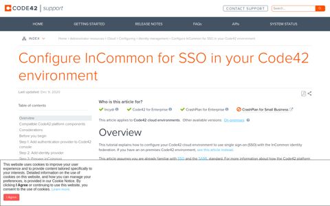 Configure InCommon for SSO in your Code42 environment ...