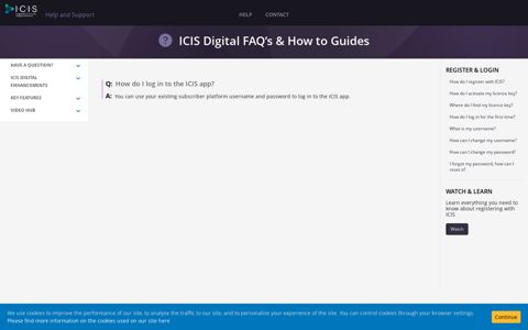 How do I log in to the ICIS app? – Help & Support