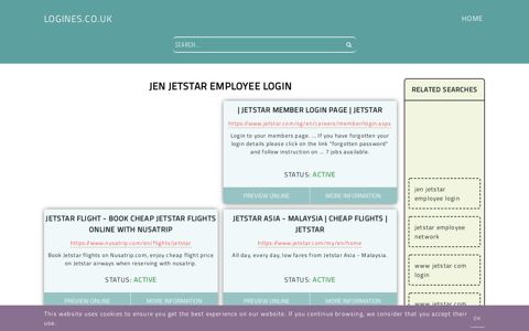 jen jetstar employee login - General Information about Login