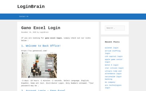 gano excel login - LoginBrain