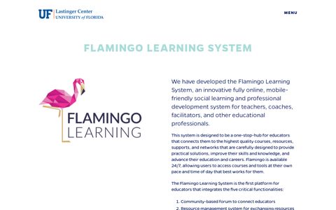 Flamingo Learning Platform - The University of Florida ...