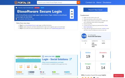 Etosoftware Secure Login - Portal-DB.live