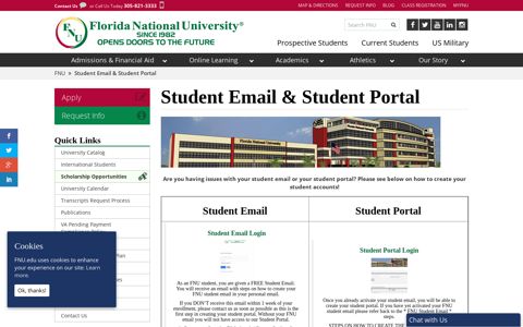 Student Email & Student Portal | Florida National University