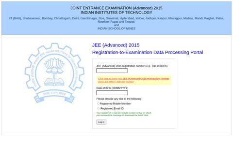 JEE (Advanced) 2015 web portal