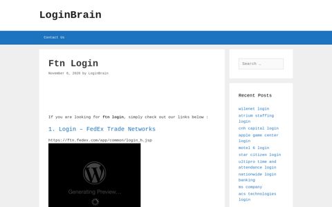 Ftn - Login - Fedex Trade Networks - LoginBrain