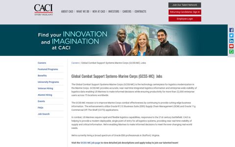 GCSS-MC Landing Page - CACI careers