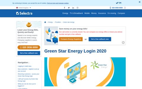 Green Star Energy Login 2020 - Selectra