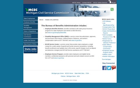 MiCSC - MI HR Service Center - State of Michigan
