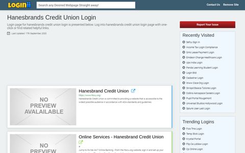 Hanesbrands Credit Union Login - Loginii.com