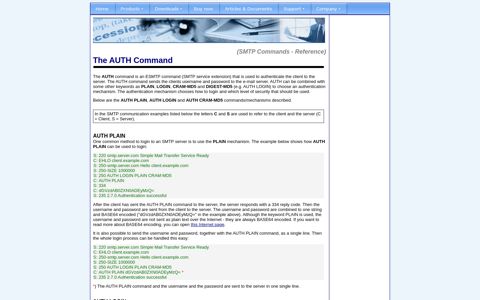 AUTH Command and its Mechanisms (PLAIN, LOGIN, CRAM ...