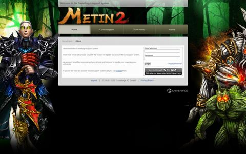 Gameforge - Game support - Metin2 Support
