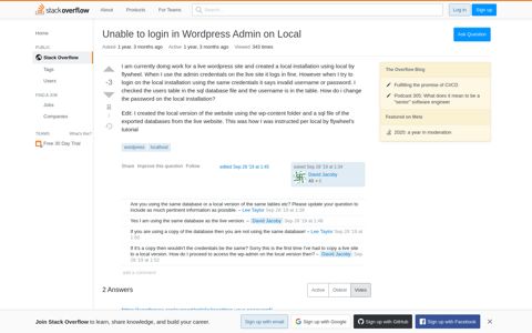 Unable to login in Wordpress Admin on Local - Stack Overflow