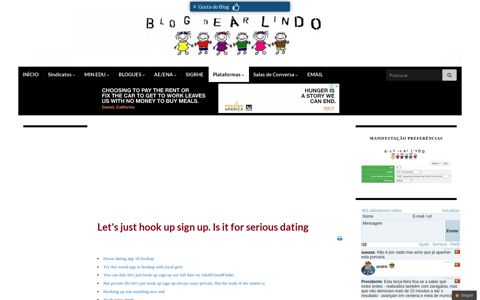 Let's just hook up sign up - Blog DeAr Lindo