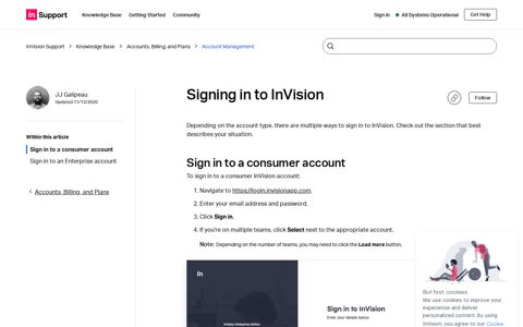 Signing in to InVision – InVision Support