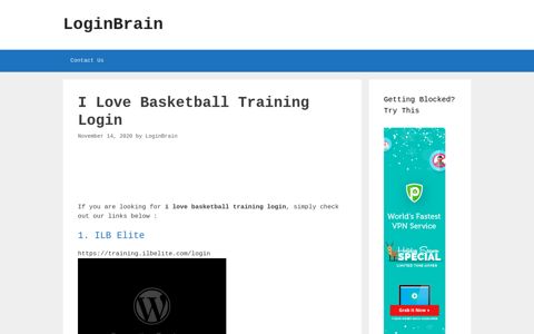 I Love Basketball Training Ilb Elite - LoginBrain