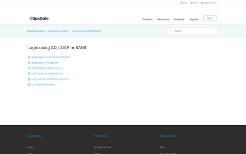 Login using AD, LDAP or SAML – GpsGate Support