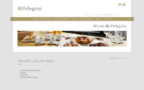 Private log-in area | Gruppo Pellegrini