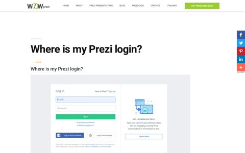 Where is my Prezi login? - All your Prezi questions, answered