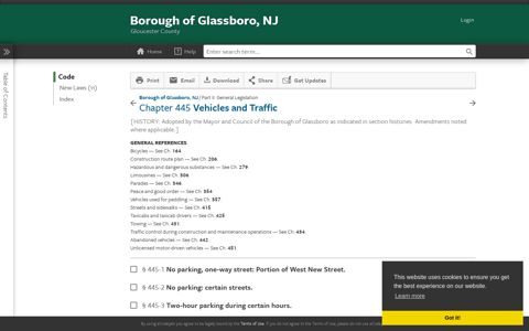 Borough of Glassboro, NJ Vehicles and Traffic - eCode360
