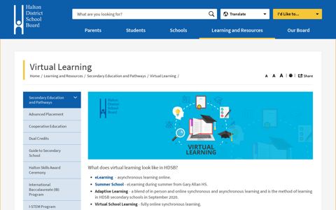 Virtual Learning in the HDSB - Halton District School Board