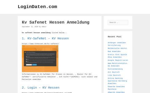 Kv Safenet Hessen Anmeldung - LoginDaten.com