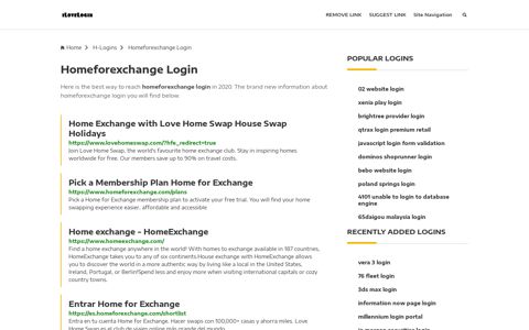 Homeforexchange Login ❤️ One Click Access - iLoveLogin