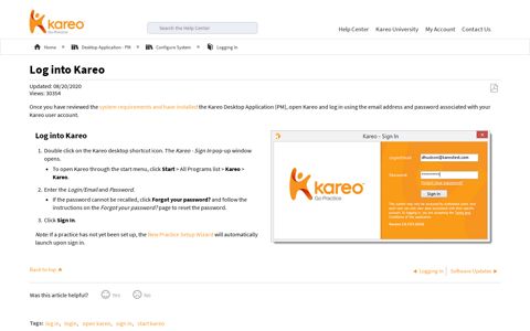 Log into Kareo - Kareo Help Center