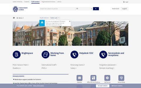 Staff site - Leiden University