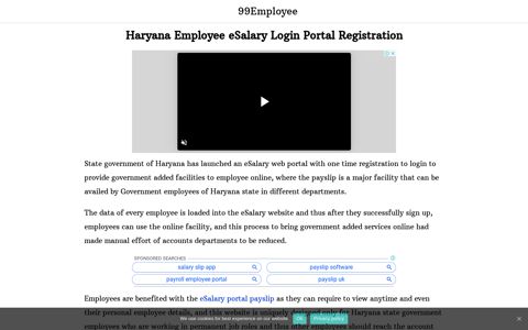 Haryana Employee eSalary Login Portal Registration