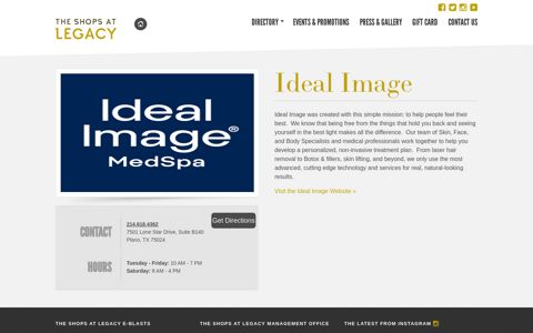 Ideal Image | The Shops at Legacy