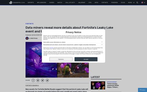 Data miners reveal more details about Fortnite's Leaky Lake ...