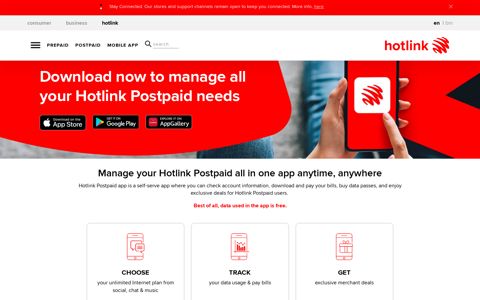 Download Hotlink Postpaid App | Hotlink