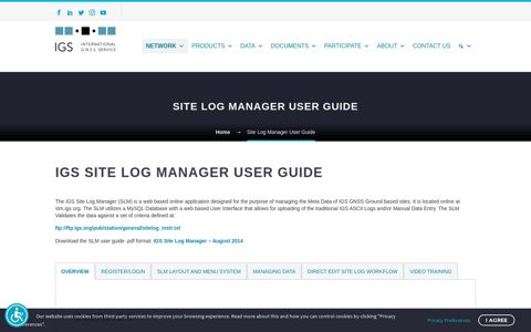 Site Log Manager User Guide – International GNSS Service