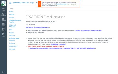 EFSC TITAN E-mail account: 201640-MAC-1147-21Z-42233 ...