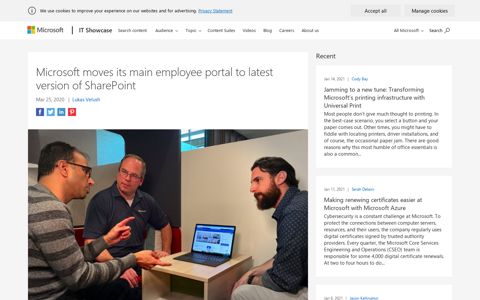 Microsoft moves its main employee portal to latest version of ...