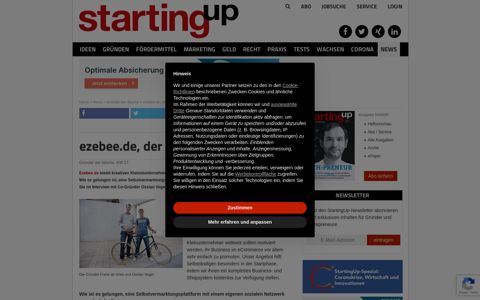 ezebee.de, der Online-Marktplatz - StartingUp: Das ...