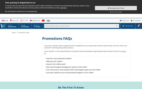 Promotional FAQs | Ideal World