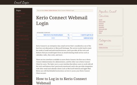 Kerio Connect Webmail Login
