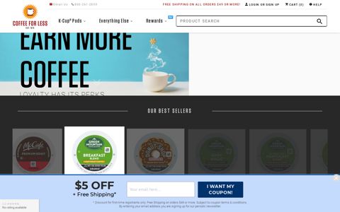 CoffeeForLess: Coffee | Keurig K-Cups | Ground Coffee