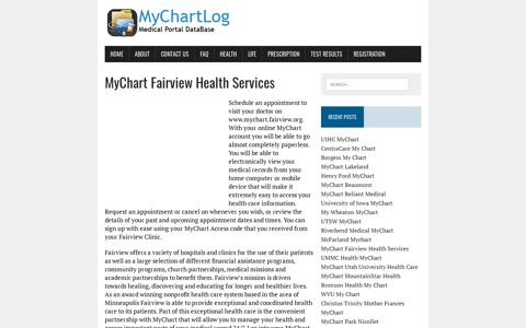 FairView My Chart Login - mychart.fairview.org |
