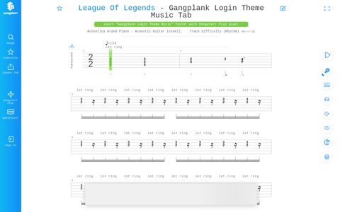 Gangplank Login Theme Music Tab by League Of Legends ...