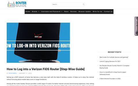 How to Log into a Verizon FiOS Router [Step-Wise Guide]