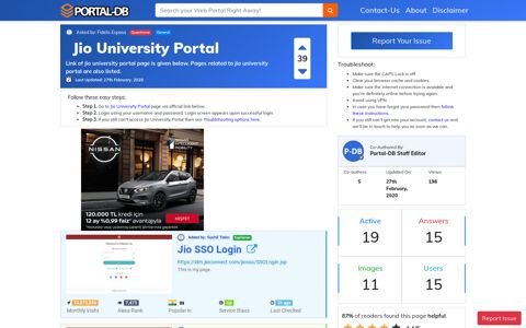 Jio University Portal