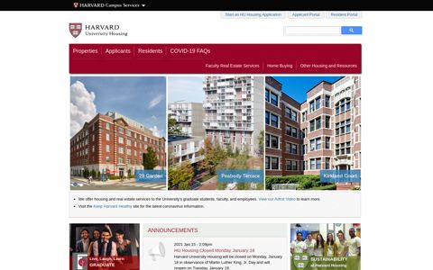 Harvard University Housing: Home