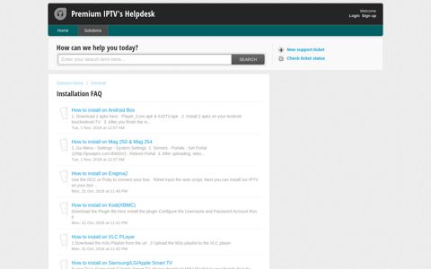 Installation FAQ : Premium IPTV's Helpdesk
