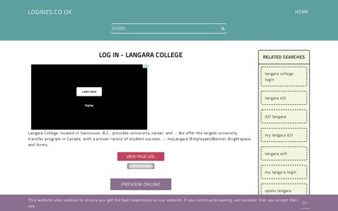 Log in - Langara College - General Information about Login