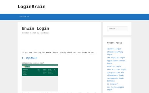 Enwin - Myenwin - LoginBrain