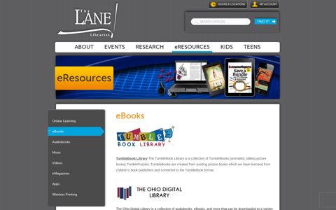 eBooks | The Lane Libraries | The LANE Libraries
