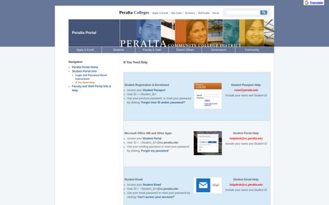 If You Need Help : Peralta Portal - Peralta Colleges