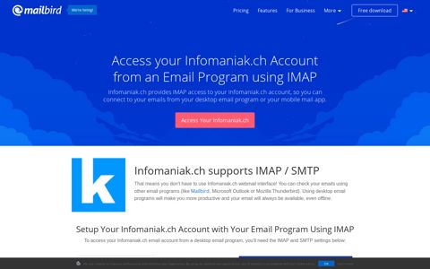 Access your Infomaniak.ch email with IMAP - December 2020